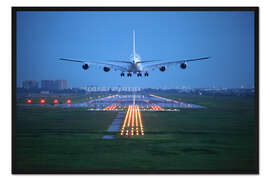 Gerahmter Kunstdruck Landung bei Nacht