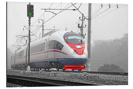 Obraz na aluminium High-speed train in the fog