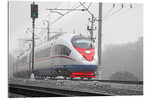 Gallery print High-speed train in the fog