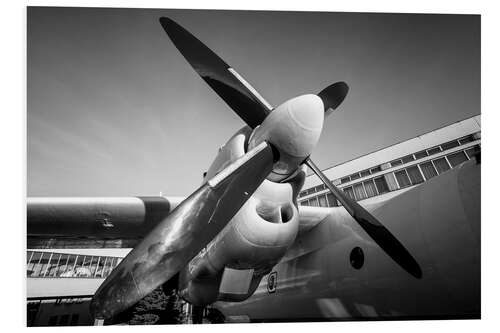 Foam board print Engine of a propeller-driven aircraft