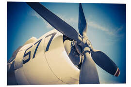 Quadro em PVC Propeller of a military plane