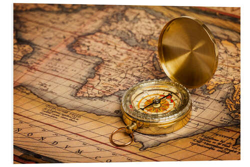 Tableau en PVC Golden compass