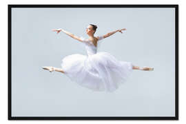 Gerahmter Kunstdruck Weiße Pose