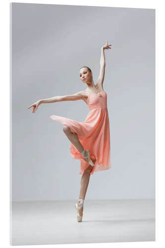 Acrylic print Ballerina in apricot