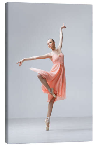 Leinwandbild Ballerina in Apricot