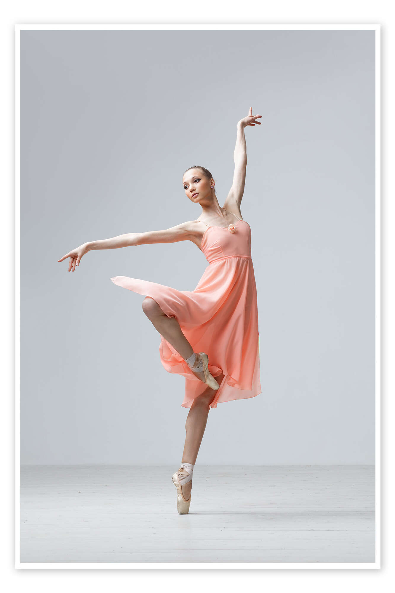 Ballerina in apricot print by Editors Choice | Posterlounge