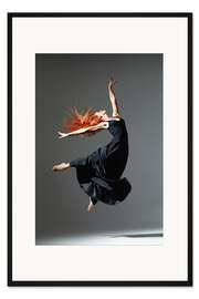 Gerahmter Kunstdruck Tänzerin mit roten Haaren