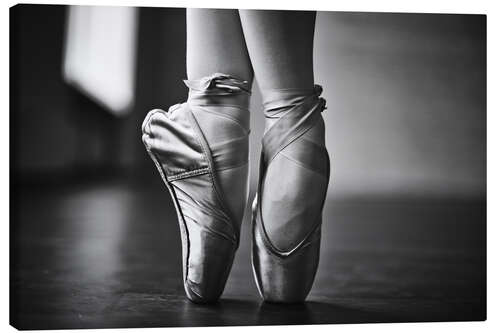 Canvas-taulu Ballerina Feet During Rehearsal