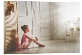 Acrylic print Little ballerina - big dreams