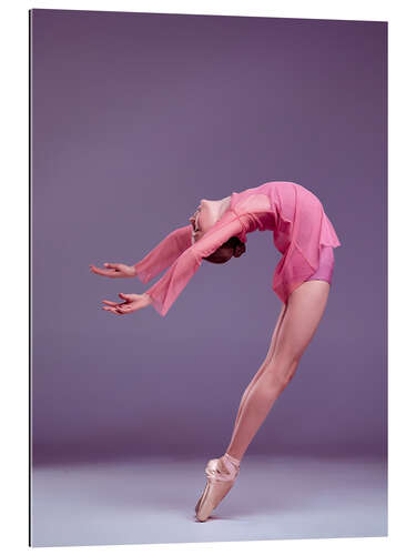 Galleritryck Young ballerina in pink dress