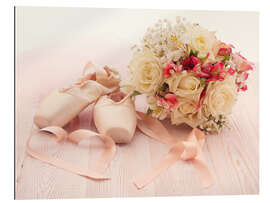 Gallery print Ballet shoes with bouquet