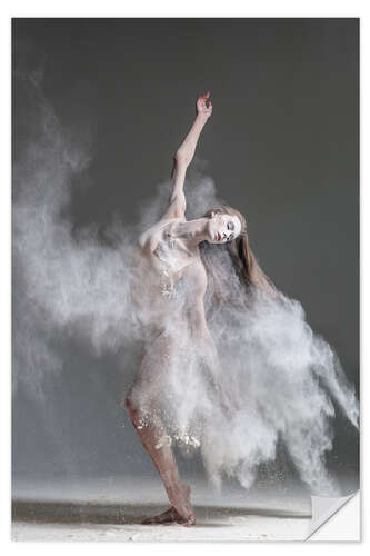 Muursticker Flour dancer in pose