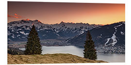 Foam board print Kitzsteinhorn sunset