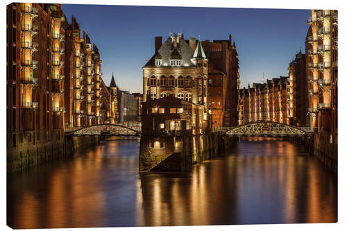 Leinwandbild Wasserschloss - Speicherstadt Hamburg