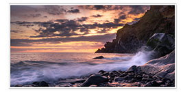 Print  Sunset at Rocky Beach on Madeira - Andreas Wonisch