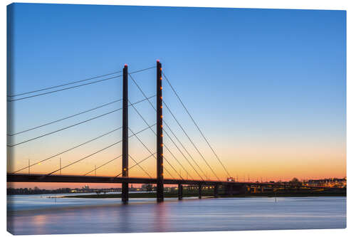 Leinwandbild Rheinkniebrücke Düsseldorf