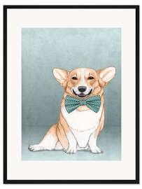 Gerahmter Kunstdruck Corgi Hund