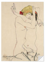 Wall sticker Two Women Embracing, 1913