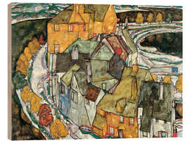 Quadro de madeira Crescent of Houses II (Island Town)