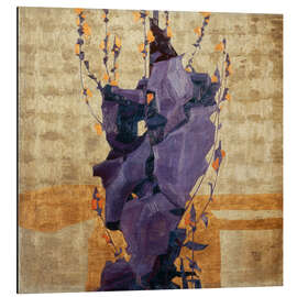 Magnettafel Stilisierte Blumen vor dekorativem Hintergrund