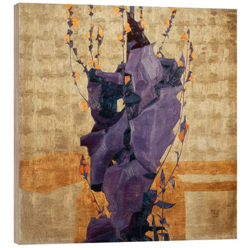 Obraz na drewnie Stylized flowers against decorative background