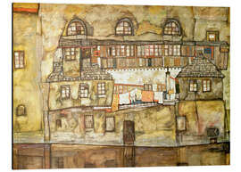 Magnettafel Hauswand am Fluss