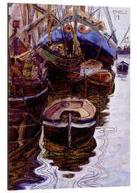 Magnettafel Boote im Hafen von Triest