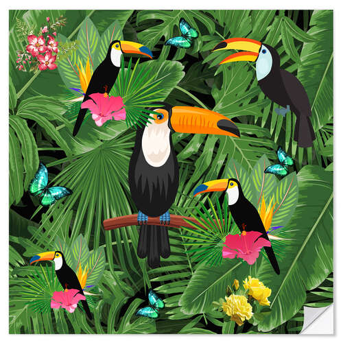 Wall sticker Toucan