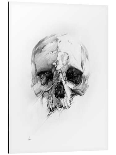 Aluminium print Skull