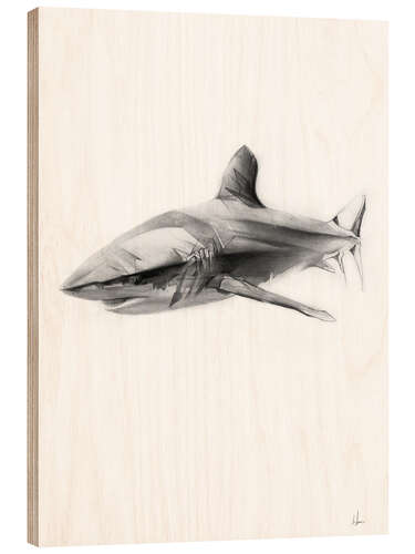 Wood print Shark I