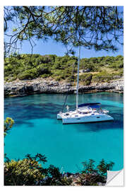 Selvklebende plakat Wundervolles Mallorca - Cala Sa Nau