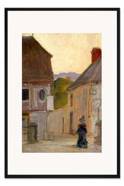 Gerahmter Kunstdruck Dorfplatz