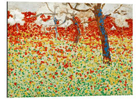 Magnettafel Blumenwiese mit Bäumen