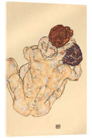 Acrylglasbild  Mann und Frau (Umarmung) - Egon Schiele