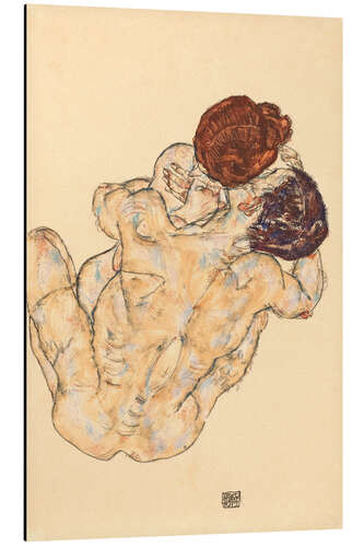 Aluminium print Man and Woman (Embrace)