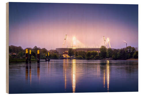 Wood print Bremen Stadium