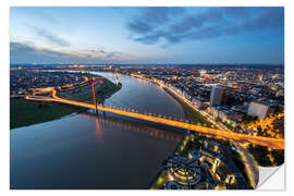 Naklejka na ścianę Dusseldorf in the evening