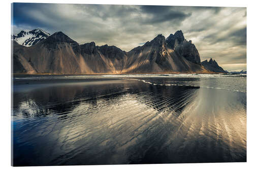 Tableau en verre acrylique Vestrahorn en Islande