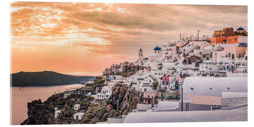 Akrylbilde Santorin Firostefani Skyline