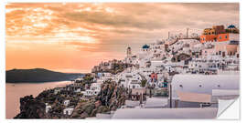 Naklejka na ścianę Santorin Firostefani Skyline