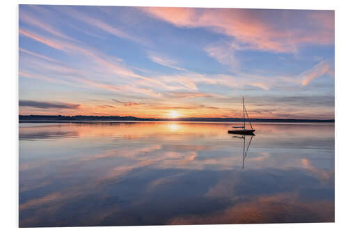 Hartschaumbild Starnberger See (Bayern) - Sonnenuntergang