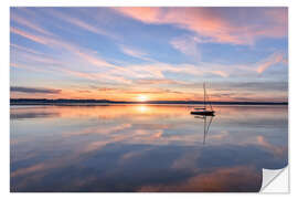 Muursticker Lake Starnberg (Bavaria) - Sunset