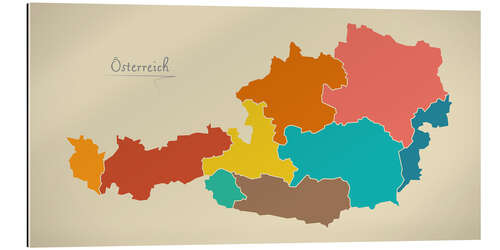 Gallery print Austria Modern Map Artwork Design