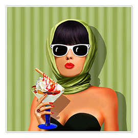 Poster  L&#039;amour, l&#039;été, le soleil et la crème glacée - Monika Jüngling