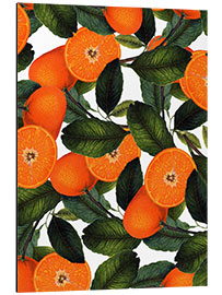 Aluminium print Orange pattern