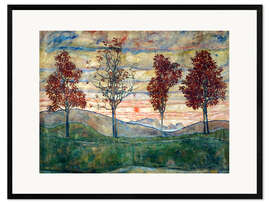 Framed art print Four trees