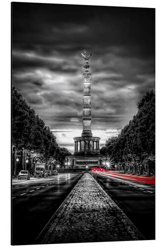 Quadro em alumínio Victory Column Berlin in the evening