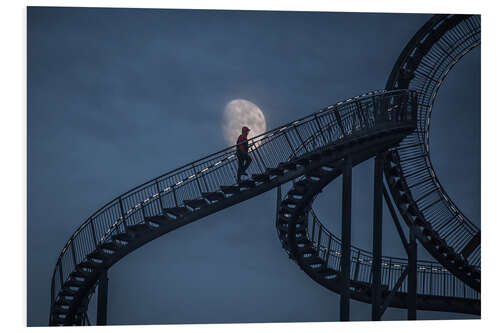 Tableau en PVC Un escalier pour aller sur la Lune