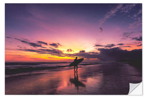 Muursticker Bali Sunset Surfing