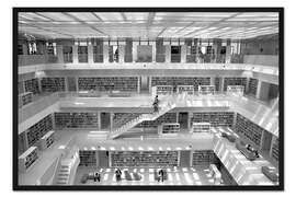 Gerahmter Kunstdruck Stadtbibliothek Stuttgart